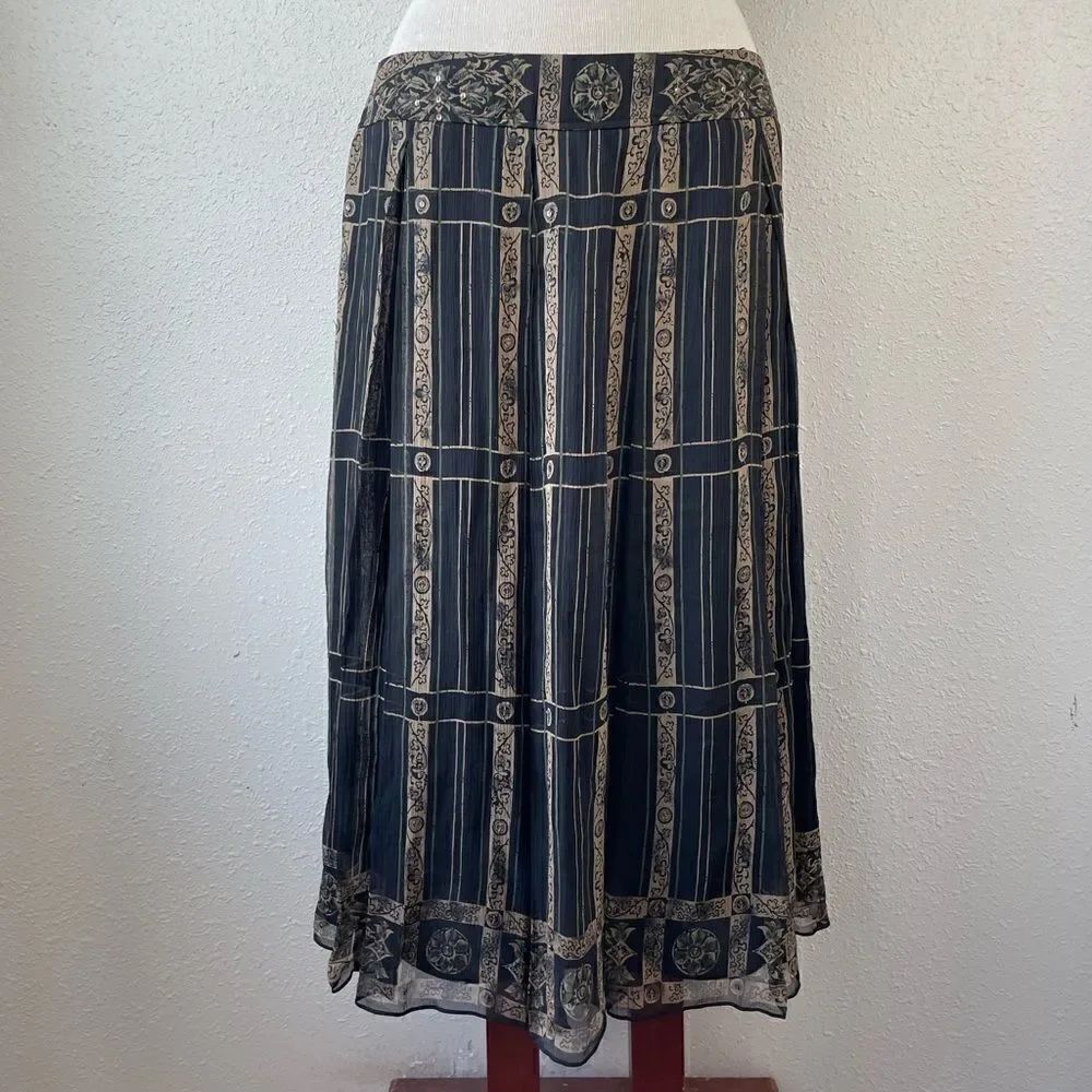 NWT Alfani Silk Midi Skirt Size 10